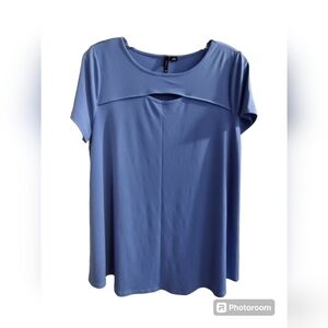 💚 2/$10 EUC New Dimensions Periwinkle pullover shirt size M